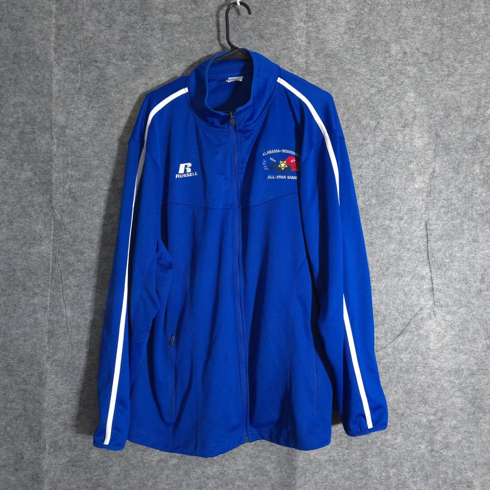 Russell‎ Athletic Jacket Mens XL Blue Alabama Mississippi All-Star Game Full Zip